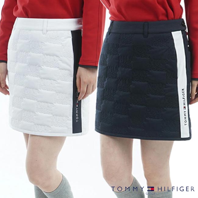 【バーゲン!!30％OFF!!】【2025年秋冬モデル】 TOMMY HILFIGER GOLF トミーヒルフィガー レディス スロゴキルト パテッドスカート ミニスカート 裏起毛 防風 ストレッチ THLA588 ゴルフウェア 婦人服【B-ONE-Y】｜ゴルフショップB-ONE