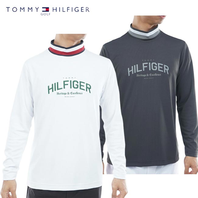 【掘り出し物!!30％OFF!!】【2025年秋冬模範例】 TOMMY HILFIGER GOLF トミーヒルフィガーゴルフ シグネチャーリブ 長袖プルオーバー ハイネック 薄っぺら 分かりやすい 心地好い（メンズ) THMA562   吸汗速乾  UVとり捨てる 成人男性 成人男性用 ゴルフ御召しもの  日本製 馬鹿でかい大きさ３L【B-ONE-Y】