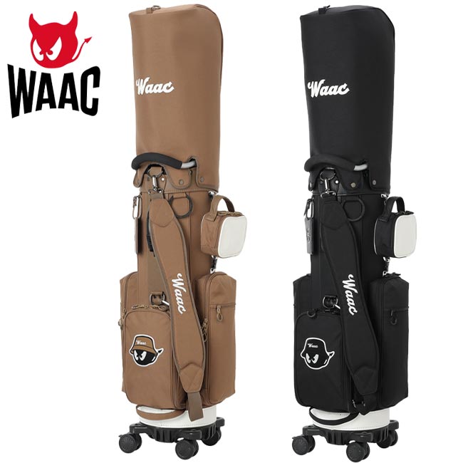 【新品】WAAC ワック　UNISEX エナメルキャディバッグ ホワイト 新品】WAAC ワック UNISEX エナメルキャディバッグ ホワイト