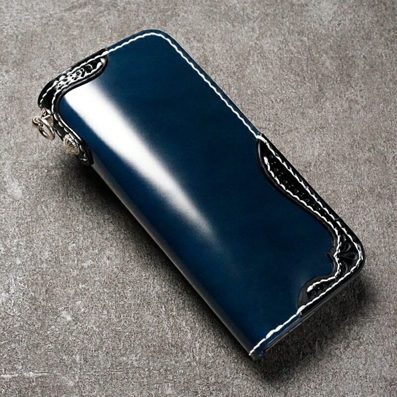 売り切り御免 メンズ財布 Type Aタイプ コードバンウォレット Ii 財布 長財布 ウォレット ロングウォレット 革 レザー コードバン 手縫い Br ブラックツートン Br パンチング Doxxy Eu