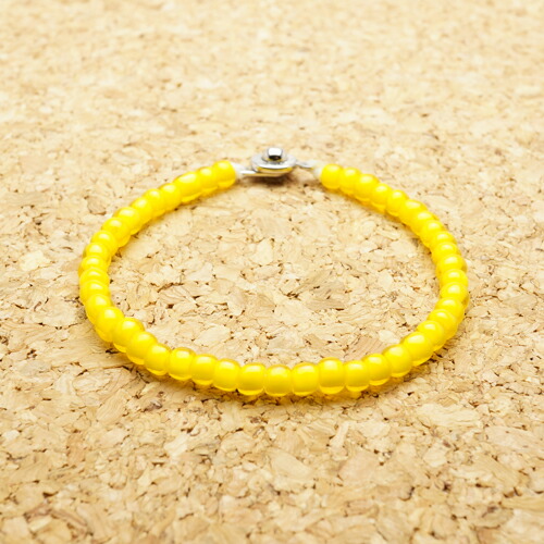 楽天市場】極小玉 ビーズブレスレット オレンジ（橙色）ブレスレット