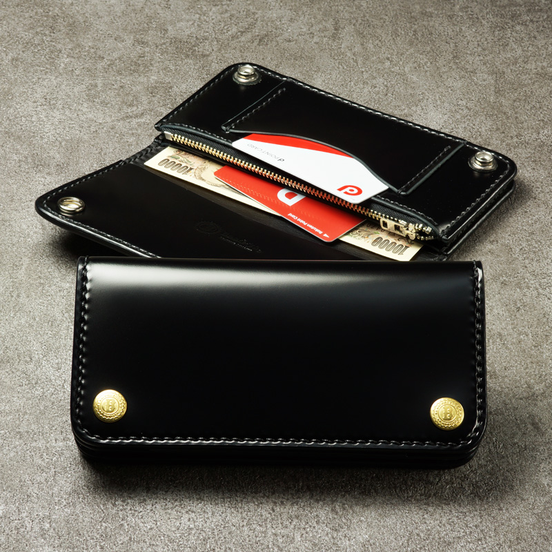 【美品】6T leatherworks クードゥー トラッカーウォレット ロング 楽天市場】トラッカーズウォレット TYPE II 黒【長財布/ロング