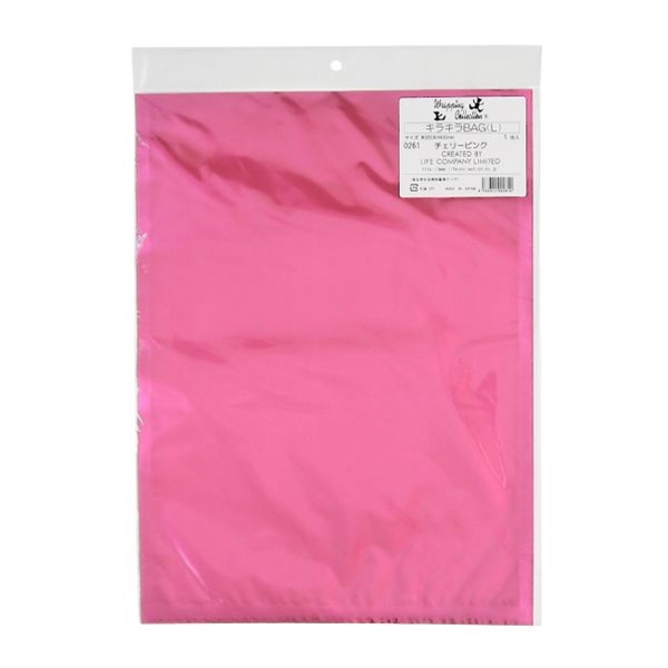 楽天市場 ラッピング 袋 キラキラ チェリーピンク色 ３０ ４０ｃｍ 100円雑貨 日用品卸 Bababa