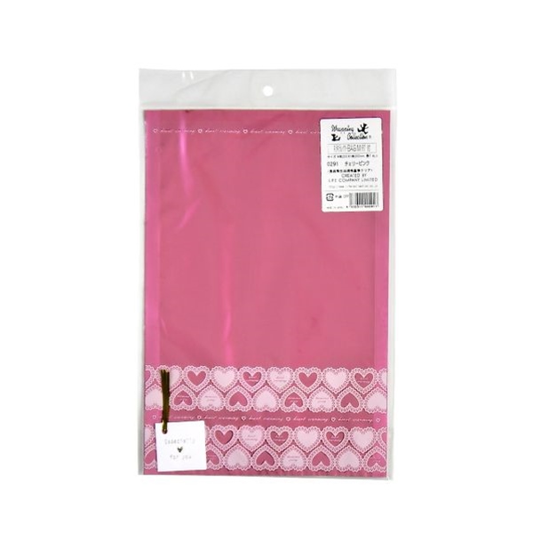 楽天市場 ラッピング 袋 キラキラレイヤー ２０ ３０ｃｍ チェリーピンク色 タグ付 100円雑貨 日用品卸 Bababa