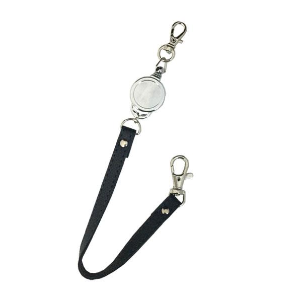 AKTIO 黒 ストラップ カラビナ付き 約70cm P13029 落下防止ストラップ カールコード カラビナ付き ZATTA