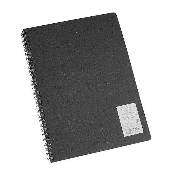 A5 無地ノート 100ページ 黒 楽天市場】ブラックツインリングノート A5 7mm×25行 40枚 (100円