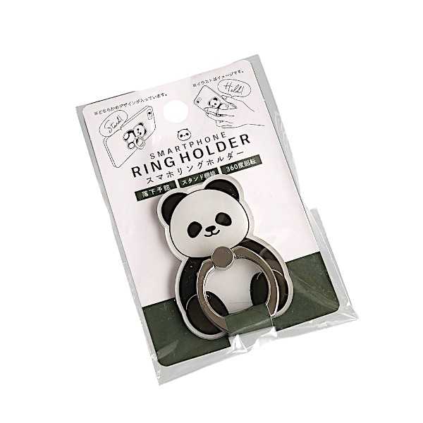 スマホリングホルダー パンダ ［種類指定不可］ (100円ショップ 100円均一 100均一 100均)画像