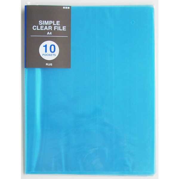 楽天市場】PLUSシンプルクリアファイル A4 クリアー 10ポケット : 100