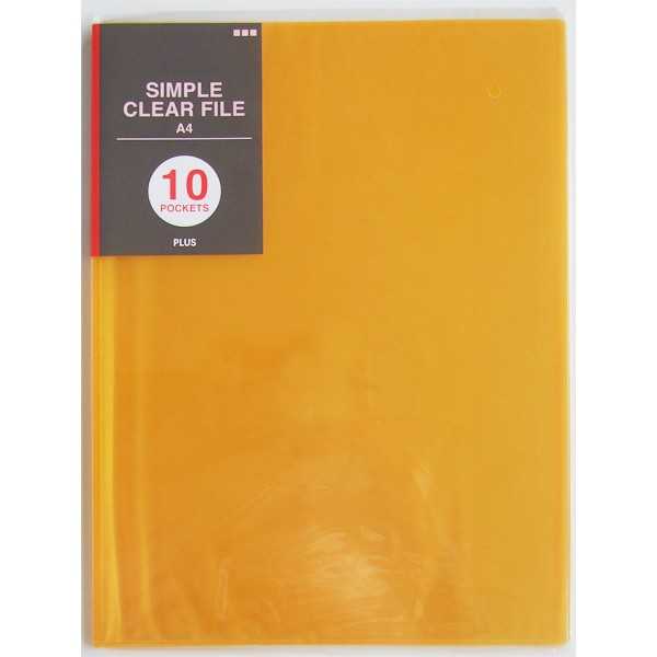 楽天市場】PLUSシンプルクリアファイル A4 クリアー 10ポケット : 100