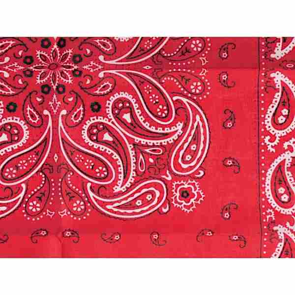 楽天市場 バンダナ ペイズリー柄 赤色 ５４ ５４ｃｍ 100円雑貨 日用品卸 Bababa