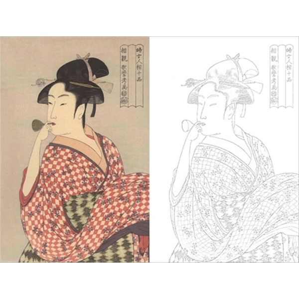 【楽天市場】ぬりえ 浮世絵（1） 8絵 大人の塗絵：100円雑貨＆日用品卸-BABABA