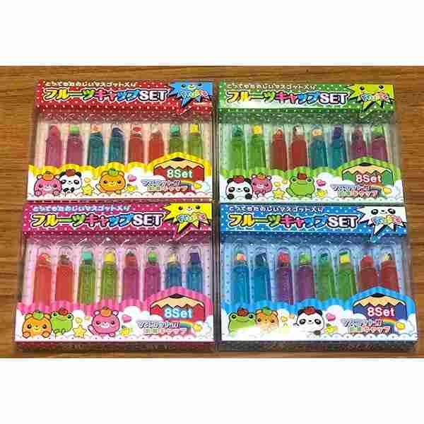 楽天市場 えんぴつキャップ フルーツ マスコット付 ８本入 色指定不可 100円雑貨 日用品卸 Bababa
