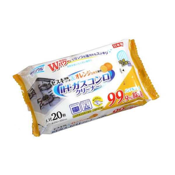 クリンクル ライフ堂 クリンクル IH・ガスコンロクリーナー20枚×30個入[ケース販売] LD-604：plus quality スのダブル -  shineray.com.br