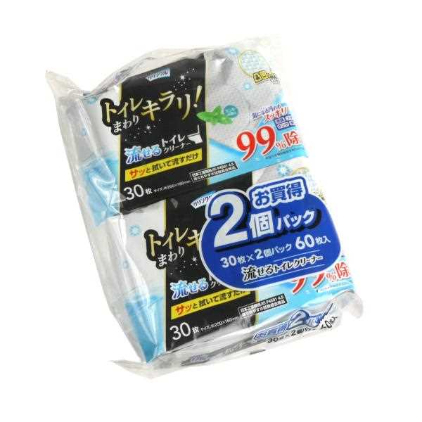 楽天市場】流せるトイレクリーナー 除菌 ミントの香り ３０枚入 (100円