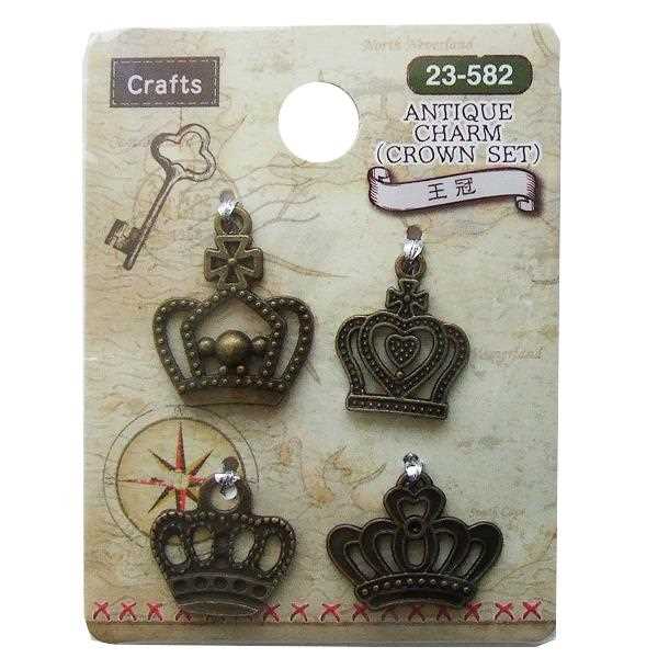 アンティーク　ヴィンテージ　チャーム4点セット アクセサリー チャーム ヴインテージ風チャーム ピアス イヤリング