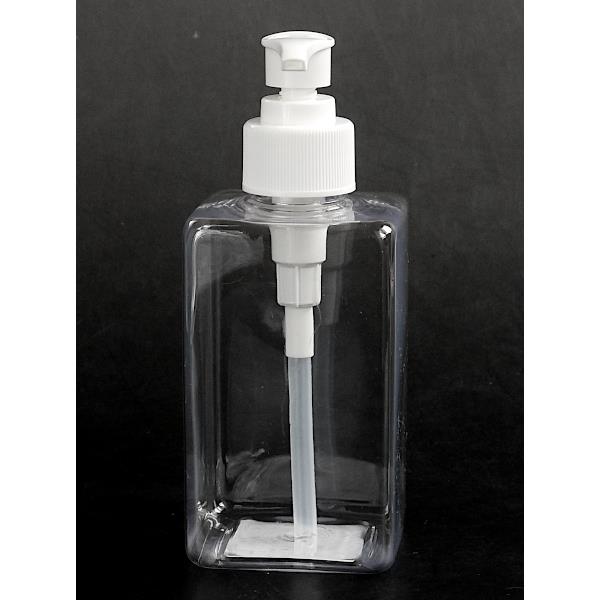 Petポンプボトル 角型 クリア 容量300ml 品質が クリア