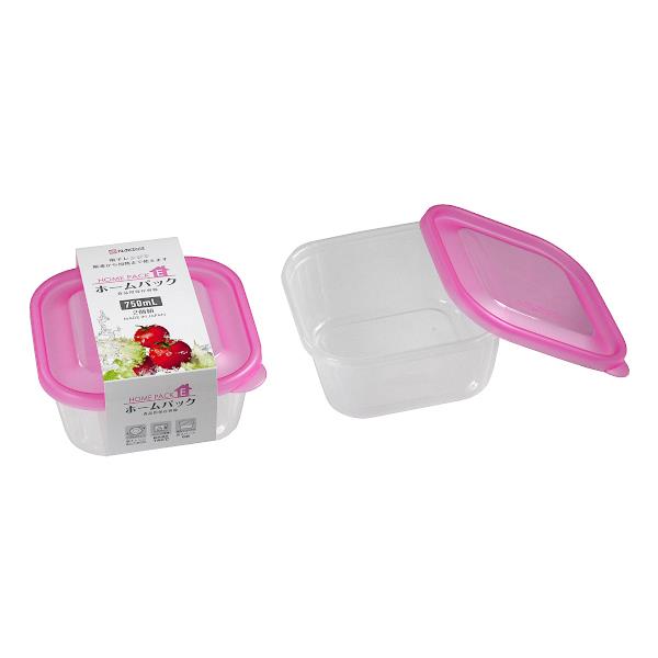 楽天市場】食品容器 ホームパックA ピンク 容量800ml 2個入 (100