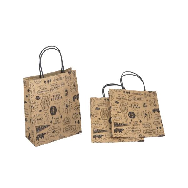 楽天市場】ペーパーバッグ 手提げ 水彩 Ｓサイズ（２３×１８×マチ８ｃｍ） ３枚入 ［柄指定不可］ : 100円雑貨＆日用品卸-BABABA