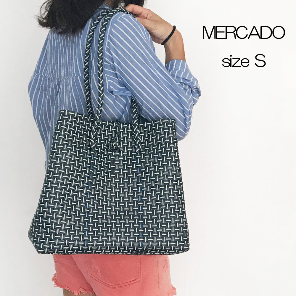 WAB　MERCADO BAG　メルカドバック　カゴバック　ハンドメイド　ビニールバック　カジュアル　エコ　可愛い　おしゃれ　レディース　長財布　ママバック　マルシェ　メルカド　トートバック