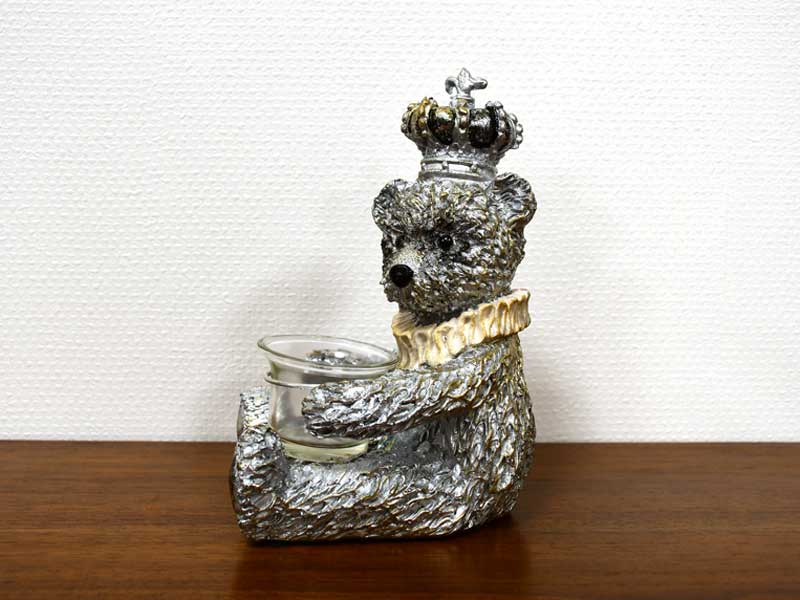 テディ キャンドルホルダー シルバー くま クマ 雑貨 置物 オブジェ フラワーベース 花瓶 アンティーク おしゃれ かわいい インテリア アジアン Educaps Com Br