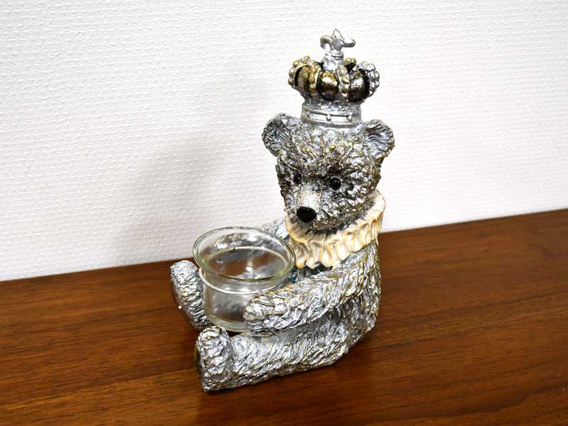 テディ キャンドルホルダー シルバー くま クマ 雑貨 置物 オブジェ フラワーベース 花瓶 アンティーク おしゃれ かわいい インテリア アジアン Educaps Com Br