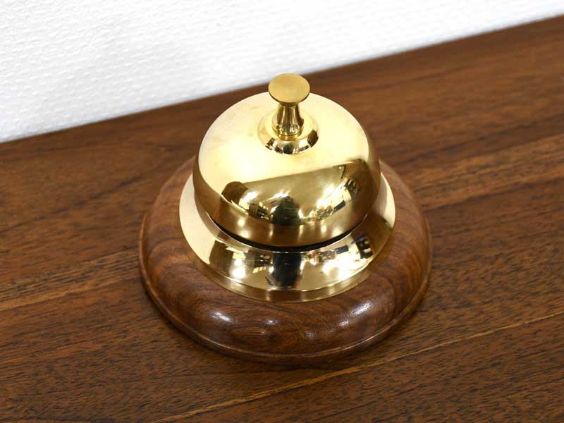 楽天市場】【呼び鈴 真鍮 卓上ベル コールベル テーブル