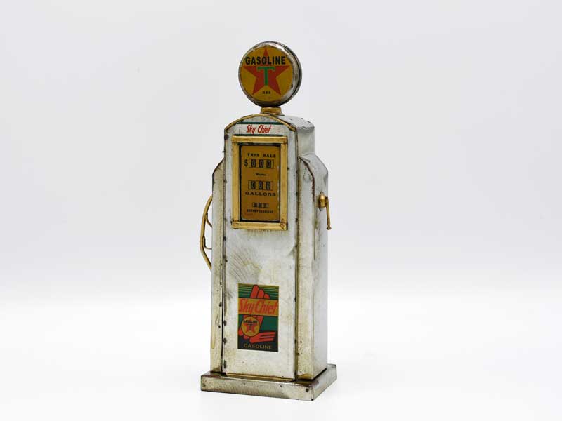 ガソリンポンプ アンティーク 置物 ガスポンプ型 シルバー インダストリアル インテリア おしゃれ オブジェ 大人 アンティーク クラシック レトロ インテリア雑貨 Educaps Com Br