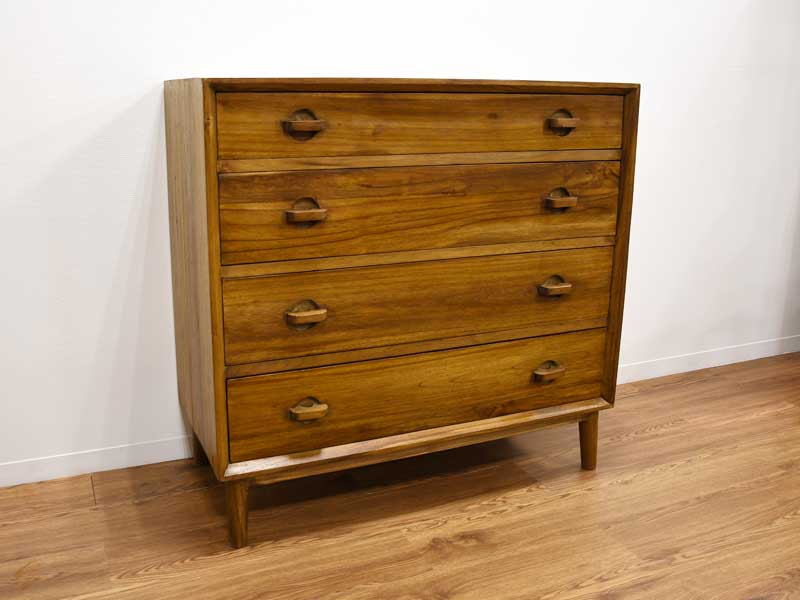 楽天市場】チーク無垢材スリムチェスト6段NA【送料無料】アジアン家具