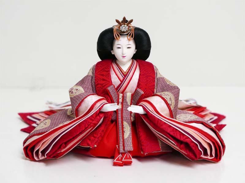 雛人形 親王飾り 雛 平飾り ひな人形 平飾り 雛 横山一彦作 横山一彦作 名物裂糸屋輪宝手衣装の雛人形金彩桜ぼかし几帳親王飾り 雛人形 五月人形のばぶちゃん