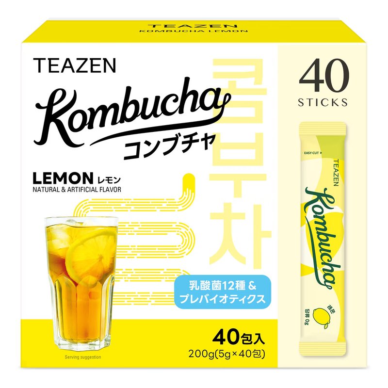楽天市場】TEAZEN コンブチャ レモン 40包 ティーゼン コンブ茶 こんぶ