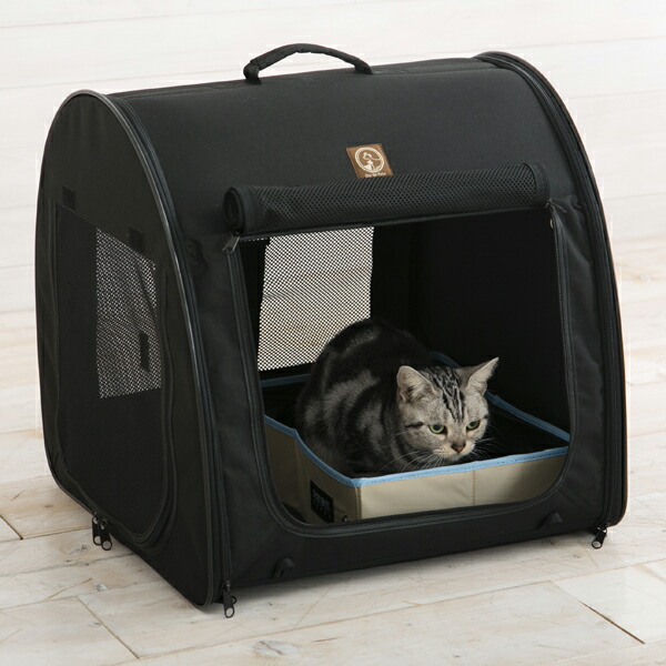 【楽天市場】One for Petsワン・フォー・ペッツ ポータブル・ケージ《シングル》 オールブラック 犬 猫 ペットキャリーバッグ 車にも