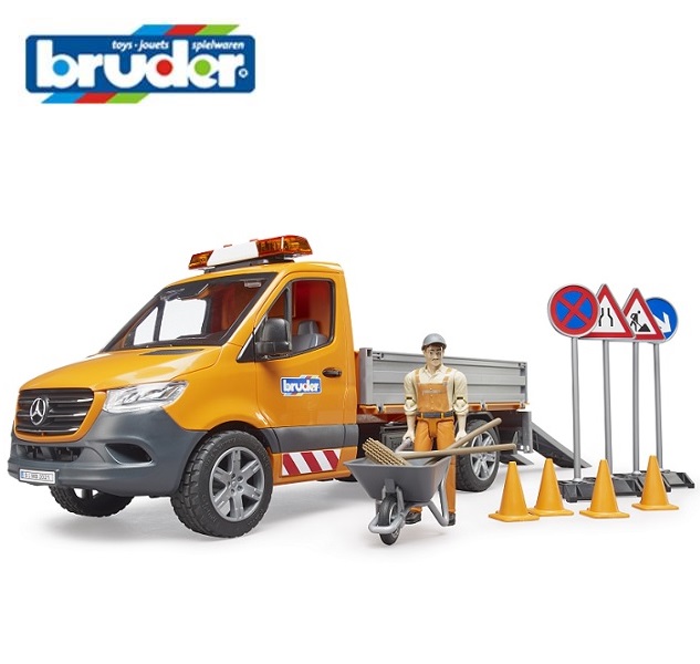 クーポン配布中 Bruder（ブルーダー）プロシリーズ MB 工事作業車 セット（フィギュア付き） BR02677【北海道・沖縄及び離島発送不可】