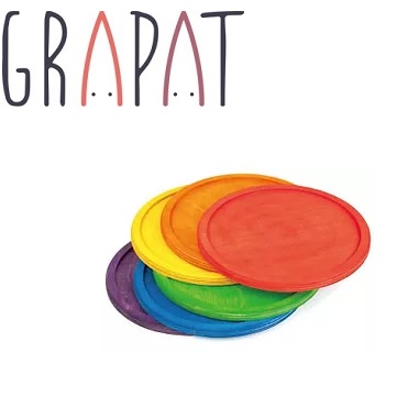 グラパット 6虹霓お盆 (6 Rainbow Dishes)  一皿 GRAPAT 17-170 【※北海道・沖縄及び離島は送りとどける不可】 知育玩具・学習玩具-その他-おもちゃ