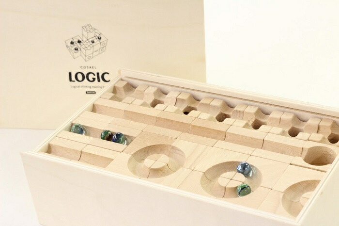 12時迄のご注文で即日発送】【ラッピング無料】木製 立体迷路 COSAEL LOGIC ロジック / モンテッソーリ 脳トレ ( 知育玩具 藤井 聡太  壮太 そうた 積み木 つみ木 つみき ビー玉転がし 立体パズル ブロック 誕生日 クリスマス プレゼント お祝い ピタゴラスイッチ 脳トレ )