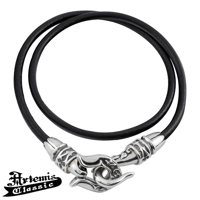 【ポイント2倍！マラソン期間中】 アルテミスクラシック Artemis Classic ホースシュー レザー シルバー ブレスレット アクセサリー メンズ 馬蹄 ACB0103