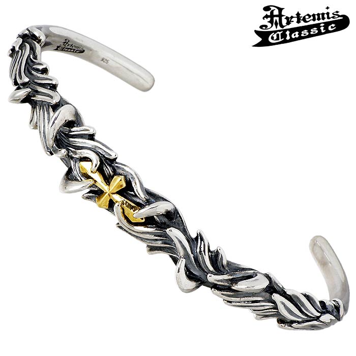 【ポイント2倍！マラソン終了まで】 アルテミスクラシック Artemis Classic ラファエル シルバー バングル アクセサリー メンズ 羽根 クロス 十字架 ACB0106｜Baby・Sies（ベイビー・シーズ）