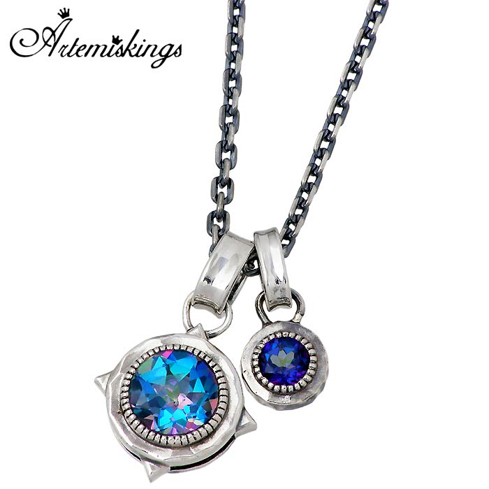 【ポイント2倍！マラソン期間中！】 アルテミスキングス ARTEMIS KINGS ダブル ラウンド シルバー ネックレス アクセサリー ミスティックトパーズ アルテミスクラシック Artemis Classic AKP0110