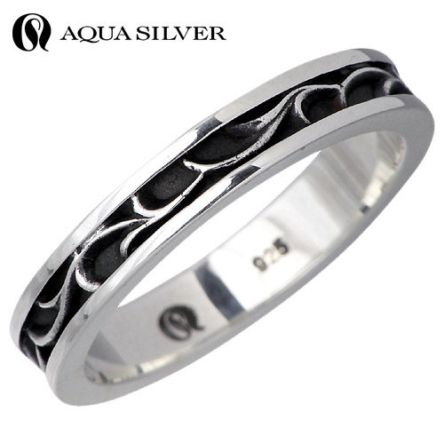 【ポイント2倍！マラソン終了まで】 アクアシルバー AQUA SILVER アラベスク シルバー リング 唐草 指輪 アクセサリー 7～21号 シルバー925 スターリングシルバー ASR064F｜Baby・Sies（ベイビー・シーズ） 16,280円