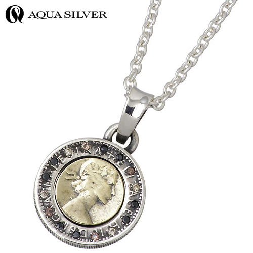 アクアシルバー AQUA SILVER 6ペンスコイン　ネックレス Amazon | [AQUA SILVER] アクアシルバー 6ペンスコイン