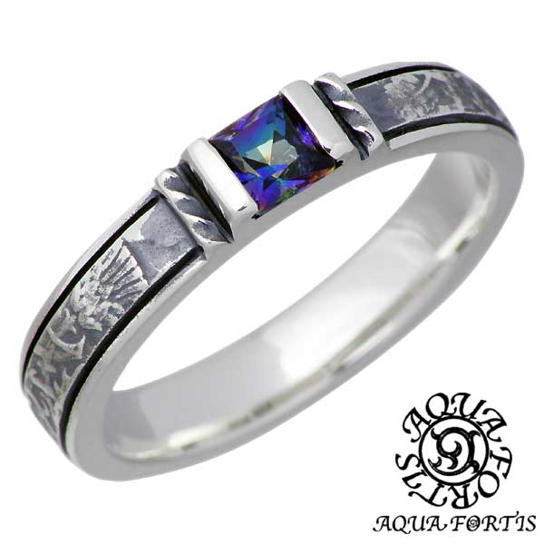 【ポイント2倍！マラソン終了まで】 アクアフォーティス AQUA FORTIS ストーン シルバー リング 指輪 アクセサリー 13～21号 シルバー925 スターリングシルバー アクアシルバー AQUA SILVER FR-021FM｜Baby・Sies（ベイビー・シーズ）