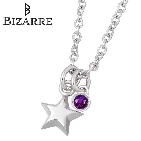 【ポイント2倍！マラソン期間中】 ビザール BIZARRE エトワール シルバー ネックレス アクセサリー スター 星 アメジスト 誕生石 レディース シルバー925 スターリングシルバー BNJ002AM