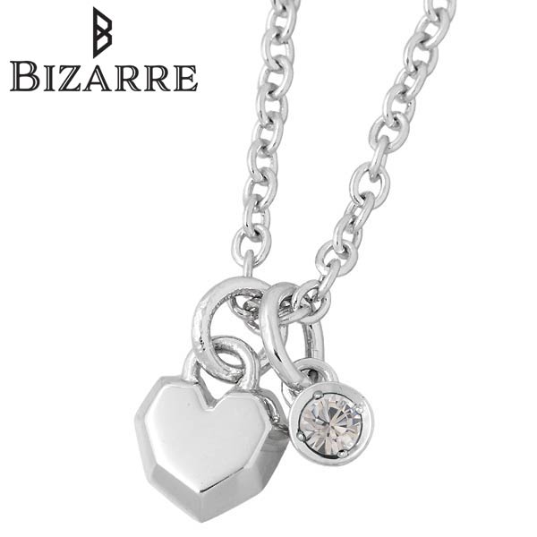 【ポイント2倍!マラソン終了まで】 ビザール BIZARRE ネックレス レディース クリスタル クール シルバー ジュエリー ハート 誕生石 925 スターリングシルバー BNJ004CR|Baby・Sies(ベイビー・シーズ)