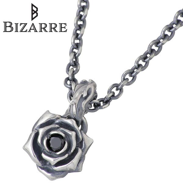【ポイント2倍！マラソン期間中】 ビザール BIZARRE シークレット ローズ シルバー ネックレス アクセサリー ブラックキュービック シルバー925 スターリングシルバー SNJ124SVBK