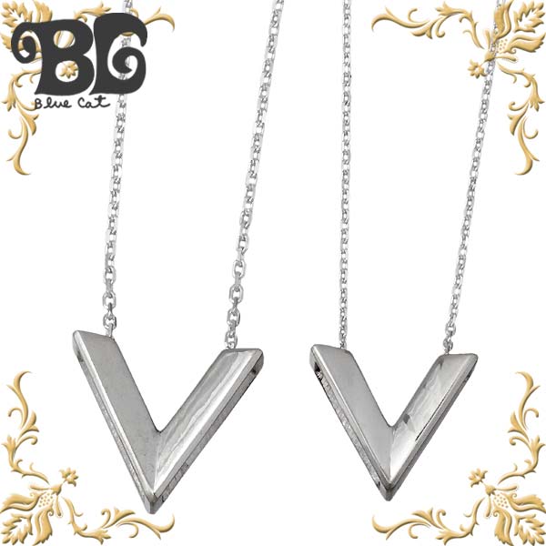 ブルーキャット Blue Cat シルバー トライアングル ペア ネックレス アクセサリー シルバー925 スターリングシルバー SPV796-797-P