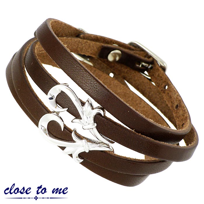 売れ筋アイテムラン クロストゥーミー Close To Me 二重レザー シルバーペア ブレスレット アクセサリー ハート アラベスク 唐草モチーフ ブラウンレザー シルバー925 スターリングシルバー Sbr13 013 014 希少 Test Revilodesign De