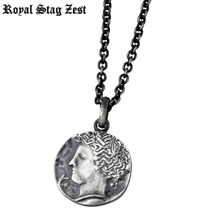 楽天市場 ロイヤルスタッグゼスト Royal Stag Zest シルバー ネックレス アクセサリー ブラックダイヤモンド コイン メンズ Sn25 034 シルバーアクセサリーbaby Sies