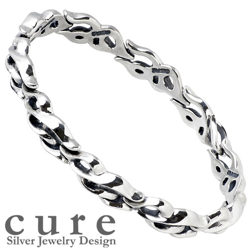 キュア cure チェーンフレア シルバー ブレスレットM シルバーアクセサリーブランド cure(キュア) ブレスレット⁄バングルを