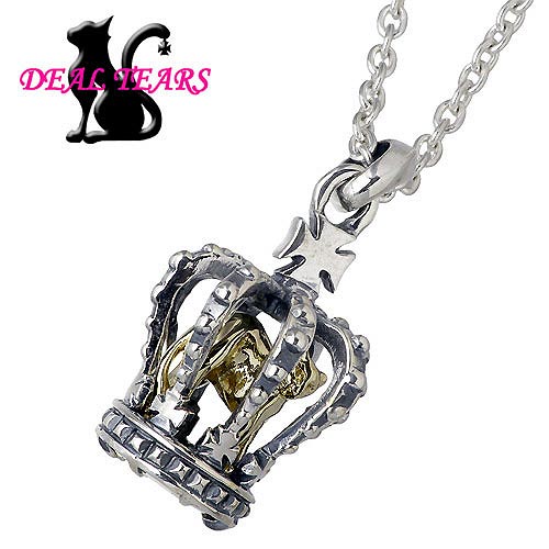 獅子の頭部デザイン ネックレス n754-silver-2.jpg