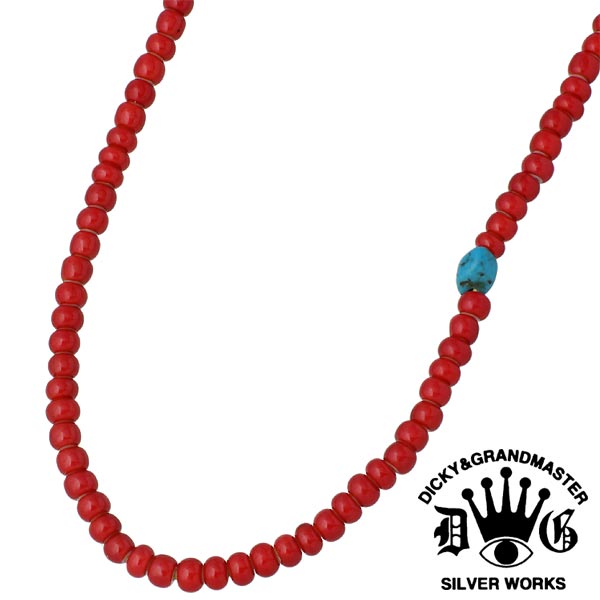 ディッキー & グランドマスター DICKY & GRANDMASTER ホワイトハートビーズ ネックレス アクセサリー 鹿革 WRB-01 10,296円