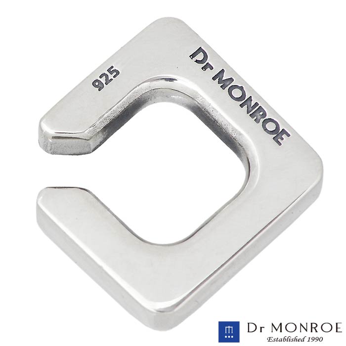 【ポイント2倍！マラソン期間中！】 ドクターモンロー Dr MONROE シルバー イヤーカフ スクエア ミドル 1個売り 片耳用 メンズ レディース EC-16-SV